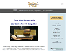 Tablet Screenshot of goldentrowelaward.com